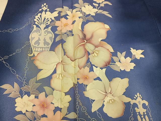 平和屋着物■訪問着 草花文 暈し染め 正絹 逸品 AABF1708ph