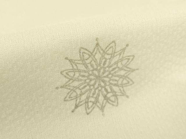 平和屋着物●小紋 舞花文 銀彩 やまと誂製 洗える着物 未使用 AABF1761ck