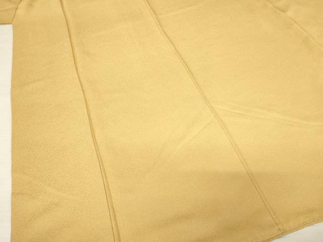 平和屋着物●上質な色無地 黄橡色 伊勢丹扱い 正絹 逸品 AABF1767ck