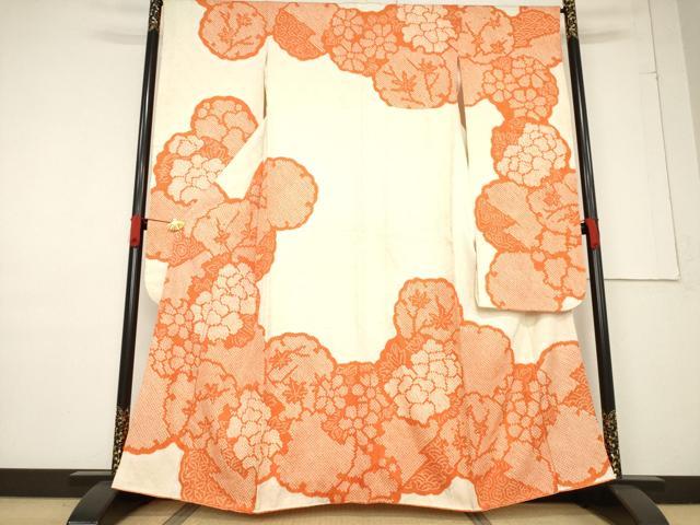 平和屋着物●豪華振袖 総絞り 雪輪花文 正絹 逸品 AABF1780ck