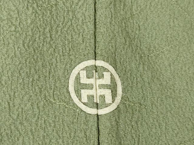 平和屋着物●上質な色無地 麹塵色 正絹 逸品 AABF1784ck