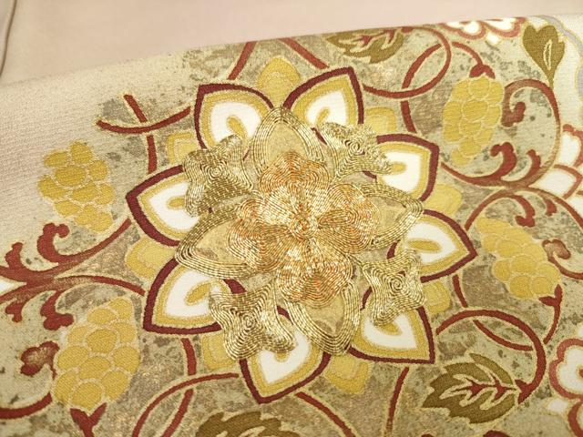 平和屋着物●豪華色留袖 駒刺繍 飾花文 暈し染め 金彩 正絹 逸品 AABF1837ck
