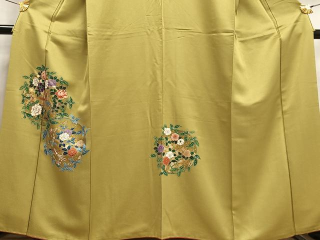 平和屋着物■訪問着 花丸飛鳥文 金彩 正絹 逸品 AABF1951oa