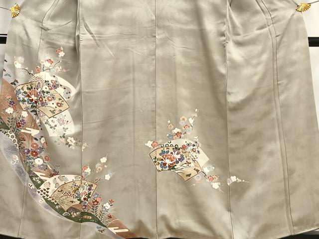 平和屋着物■訪問着 地紙草花文 金銀彩 正絹 逸品 AABF1955oa