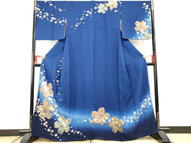平和屋着物●訪問着 舞花文 暈し染め 金彩 鈴乃屋扱い 正絹 逸品 AABF2030cs