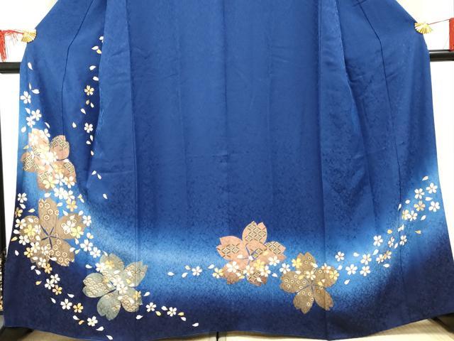 平和屋着物●訪問着 舞花文 暈し染め 金彩 鈴乃屋扱い 正絹 逸品 AABF2030cs