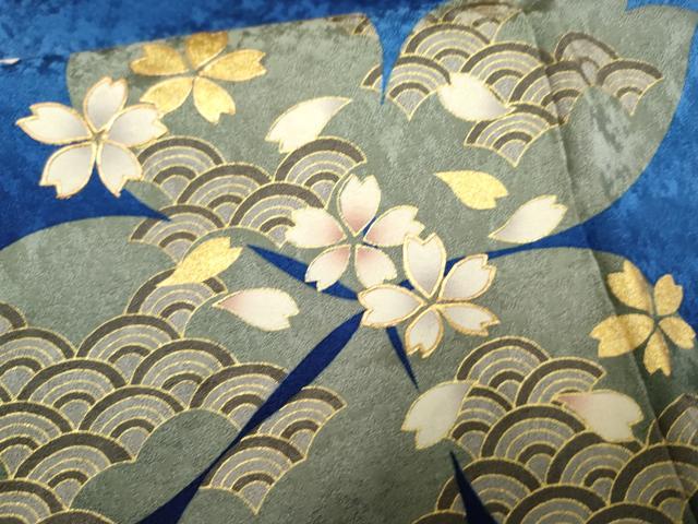 平和屋着物●訪問着 舞花文 暈し染め 金彩 鈴乃屋扱い 正絹 逸品 AABF2030cs