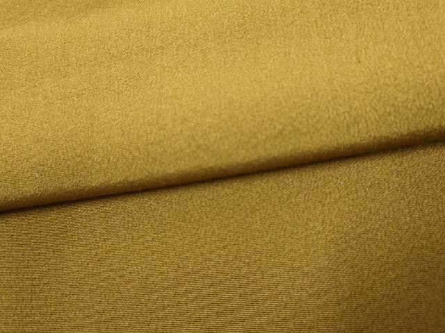 平和屋着物●上質な色無地 黄橡色 正絹 逸品 AABF2051cs