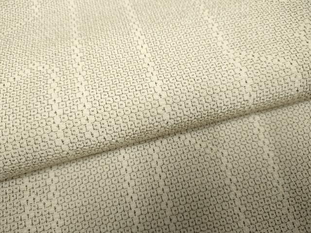 平和屋着物●本塩沢 110亀甲 幾何学文様 正絹 逸品 AABF2063cs