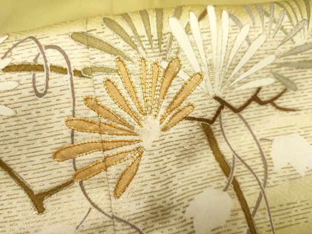 平和屋着物●豪華色留袖 駒刺繍 枝松文 暈し染め 金彩 正絹 逸品 AABF2070cs