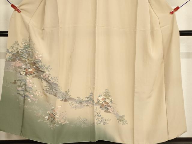 平和屋着物■訪問着 風景文 暈し染め 金彩 正絹 逸品 AABF2098ja