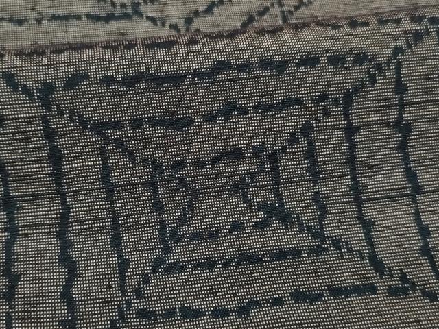 平和屋着物■上質な紬 幾何学文様 正絹 逸品 AABF2254ja