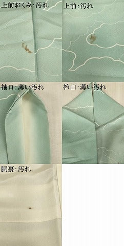 平和屋着物■上質な小紋 雲重ね花文 暈し染め 正絹 逸品 AABF2288ja