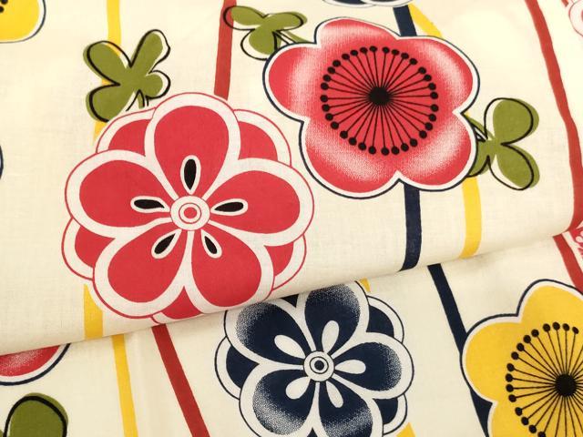 平和屋着物*夏物 浴衣 子供 女の子 舞梅文 綿 逸品 AABF2311ja