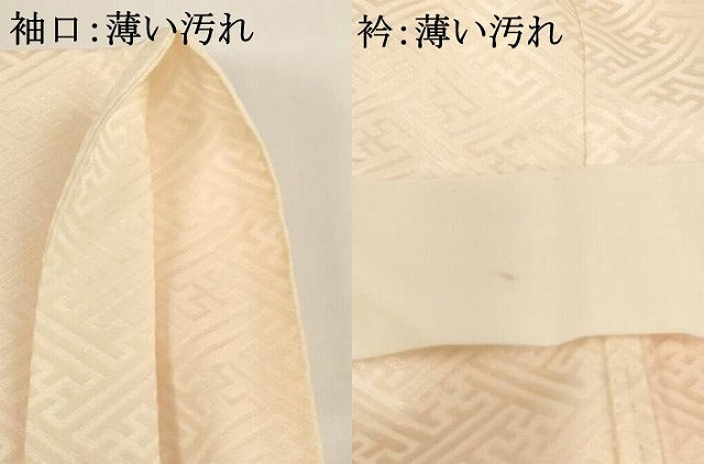 平和屋着物■長襦袢 無双仕立て 紗綾型地紋 暈し染め 正絹 逸品 AABF2418ja