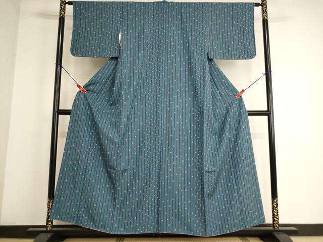 平和屋着物■上質な小紋 間道 抽象文様 正絹 逸品 AABF2439ja