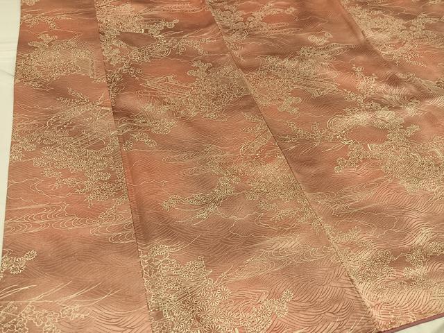 平和屋着物■上質な小紋 草花文 暈し染め 正絹 逸品 AABF2519ph