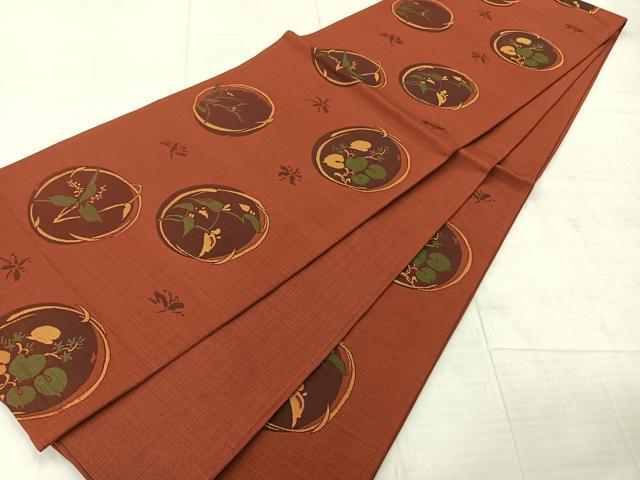平和屋着物◎六通柄袋帯 花丸文 正絹 逸品 AABF2651uk