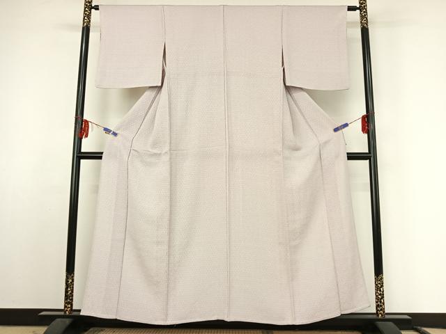 平和屋着物▽上質な小紋 単衣 亀甲文 正絹 逸品 AABF2730jh