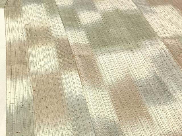 平和屋着物▽ぜんまい紬 単衣 霞文 暈し染め 正絹 逸品 AABF2749jh