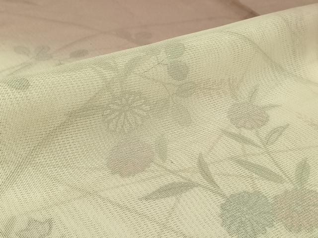 平和屋着物▽訪問着 無双 紗袷 紗×絽 草花文 銀彩 正絹 逸品 AABF2752jh