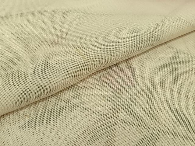平和屋着物▽訪問着 無双 紗袷 紗×絽 草花文 銀彩 正絹 逸品 AABF2752jh
