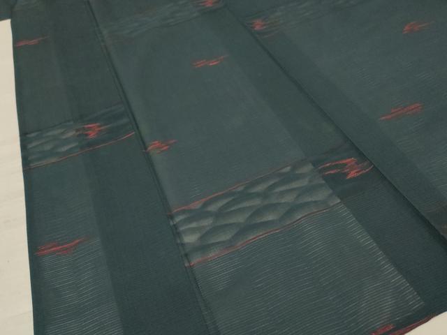 平和屋着物*夏物 小紋 絽 絣柄 正絹 逸品 AABF2766jd