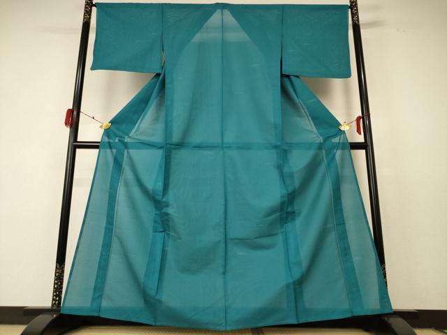 平和屋着物*夏物 小紋 紗 霞文 洗える着物 AABF2787jd