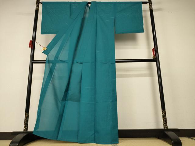 平和屋着物*夏物 小紋 紗 霞文 洗える着物 AABF2787jd