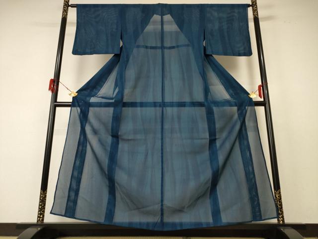 平和屋着物*夏物 小紋 縦絽 変わり縞 正絹 逸品 AABF2790jd