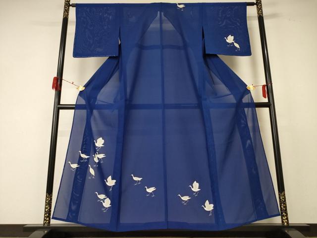 平和屋着物*夏物 訪問着 絽 鳥 正絹 逸品 AABF2797jd