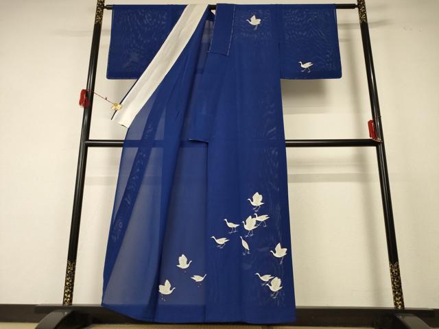 平和屋着物*夏物 訪問着 絽 鳥 正絹 逸品 AABF2797jd