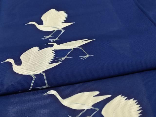 平和屋着物*夏物 訪問着 絽 鳥 正絹 逸品 AABF2797jd