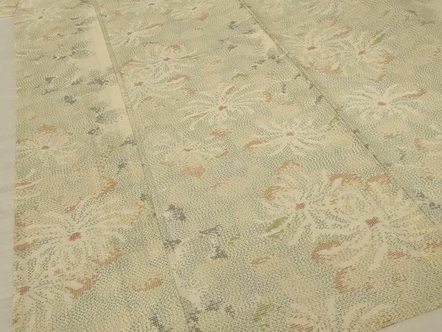 平和屋着物*夏物 本場大島紬 夏大島 草花文 正絹 逸品 AABF2799jd