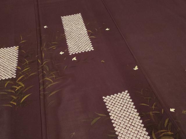 平和屋着物*夏物 訪問着 絽 手描き 刺繍 草花文 ますいわ屋扱い 正絹 逸品 AABF2806jd