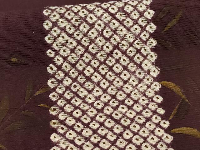 平和屋着物*夏物 訪問着 絽 手描き 刺繍 草花文 ますいわ屋扱い 正絹 逸品 AABF2806jd