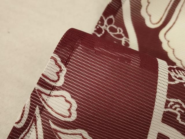 平和屋着物*夏物 訪問着 絽 扇子文 洗える着物 AABF2830jd
