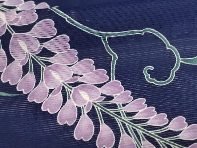 平和屋着物*夏物 訪問着 絽 藤花房 暈し染め 洗える着物 AABF2833jd