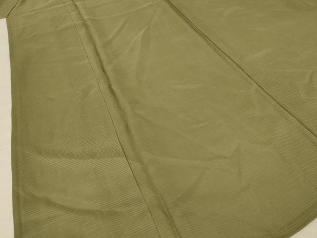 平和屋着物*夏物 色無地 絽 黄海松茶色 正絹 逸品 AABF2837jd