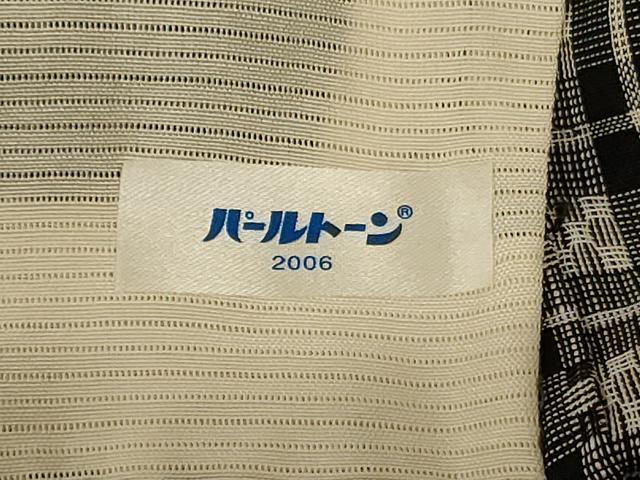 平和屋着物*夏物 紗紬 花織 格子 正絹 逸品 AABF2840jd