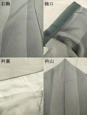平和屋着物●伝統工芸士 砂川健一 江戸小紋 間道 正絹 逸品 AABF2852ck