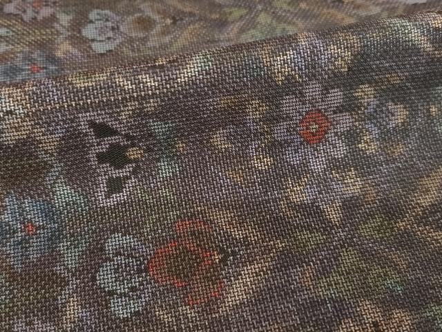 平和屋着物●本場大島紬 カタス9マルキ 花間道 正絹 逸品 AABF2853ck