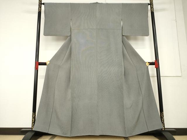 平和屋着物●伝統工芸士 保科信 江戸小紋 万筋 黒色×白色 正絹 逸品 AABF2860ck