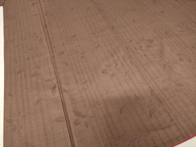 平和屋着物●結城紬 草花間道 正絹 逸品 AABF2861ck