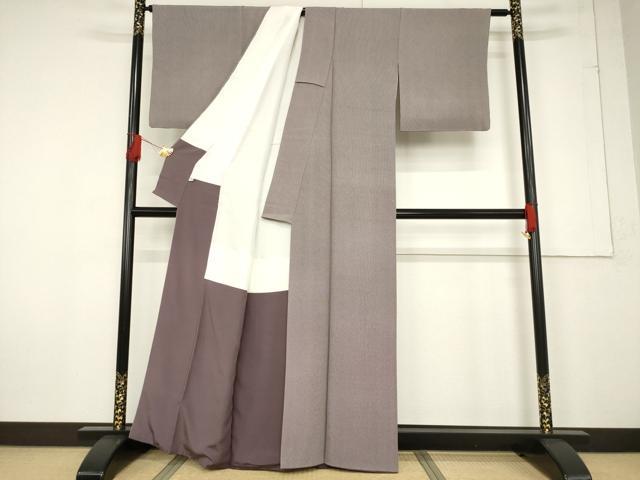 平和屋着物●伝統工芸士 保科土山 江戸小紋 行儀 正絹 逸品 AABF2882ck