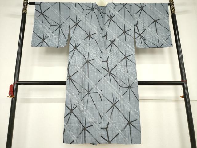 平和屋着物●長襦袢 無双仕立て 幾何学花文 半衿刺繍 正絹 逸品 未使用 AABF2895ck