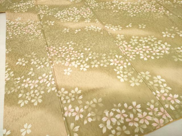 平和屋着物●上質な小紋 舞桜文 暈し染め 正絹 逸品 AABF2914ck