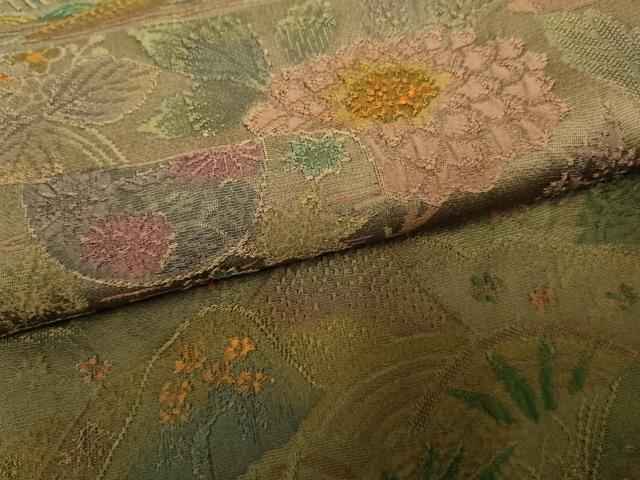 平和屋着物●山岡古都・古都染人 染織美術品 薬墨染 天目織 お召 訪問着 吉祥花鳥文 暈し染め 正絹 逸品 AABF2928cs