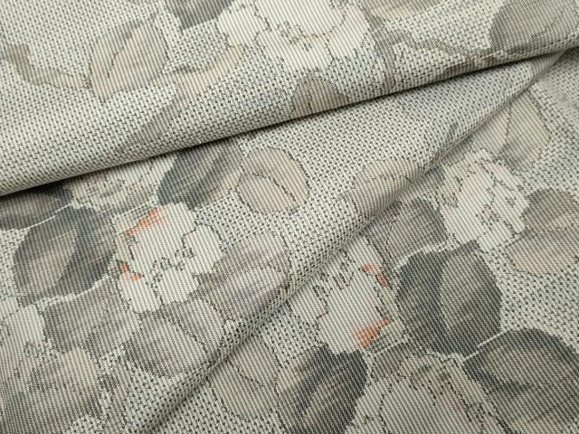 平和屋着物●本場大島紬 白大島 総絣 枝花文 正絹 逸品 未使用 AABF2934cs