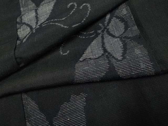 平和屋着物●上質な紬 舞蝶文 正絹 逸品 AABF2941cs
